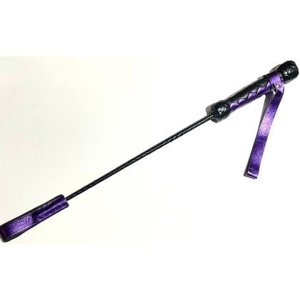 Anafetish Стек из натуральной кожи с плетёной ручкой, electric violet