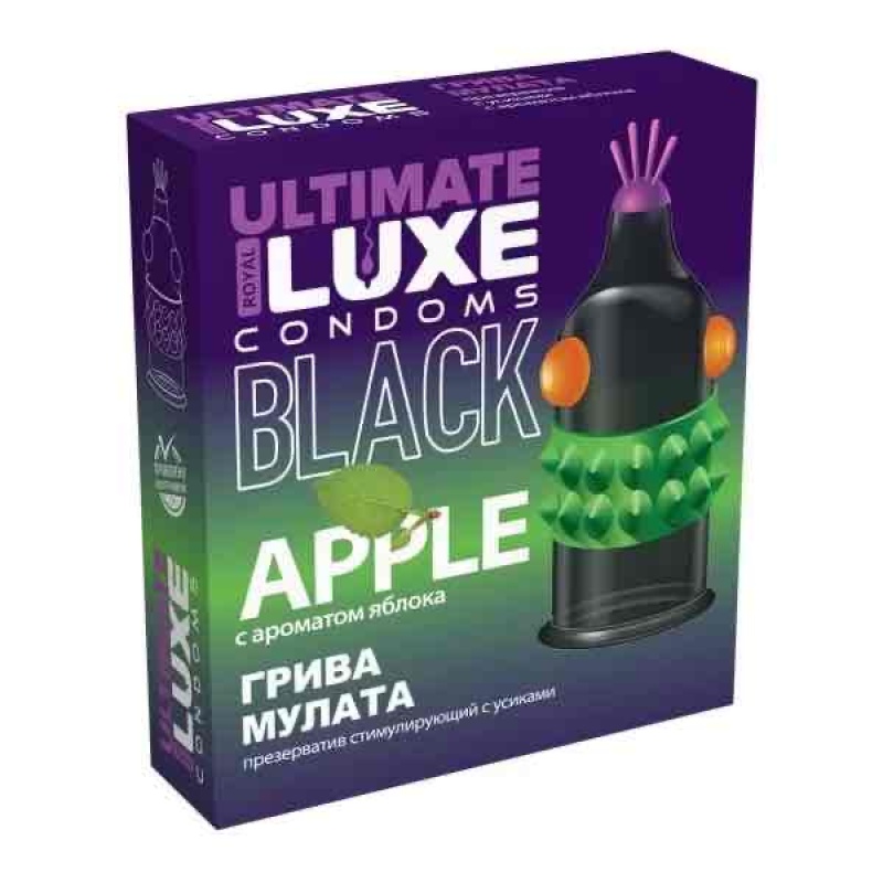 prezervativy luxe black ultimate griva mulata jabloko 18 sm 5 2 sm 1 sht 1