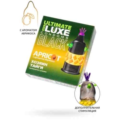 Презервативы Luxe, black ultimate, «Хозяин тайги», абрикос