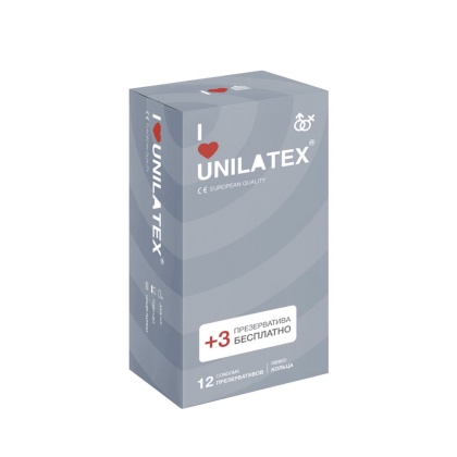 Презервативы Unilatex Ribbed №12 кольца