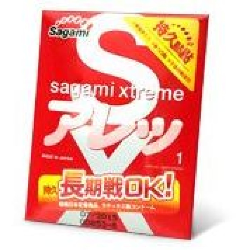 SAGAMI Xtreme Feel Long 1 шт. Презервативы ультрапрочные, латекс 0,09 мм