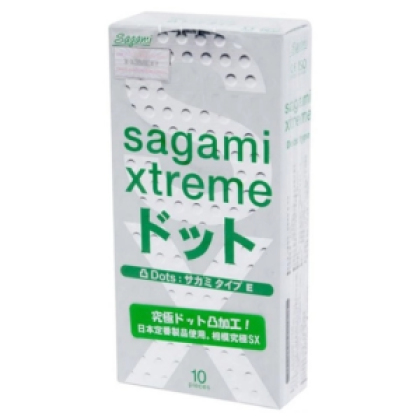 SAGAMI Xtreme Type-E Анатомические презервативы с точками 10шт