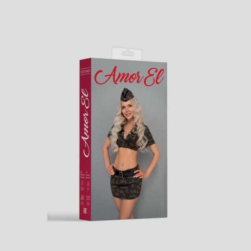 Amor El, Эротический игровой костюм "Военный", L-XL