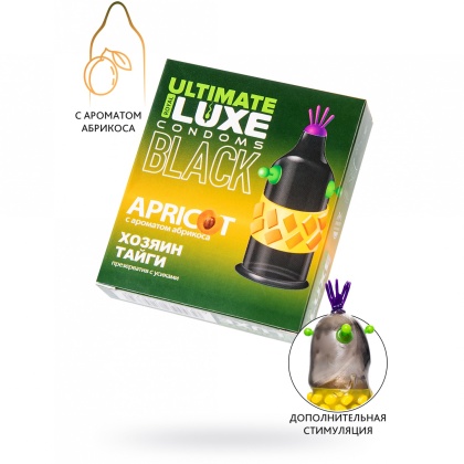 Презервативы Luxe, black ultimate, «Хозяин тайги», абрикос